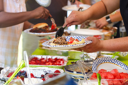 food at a funeral